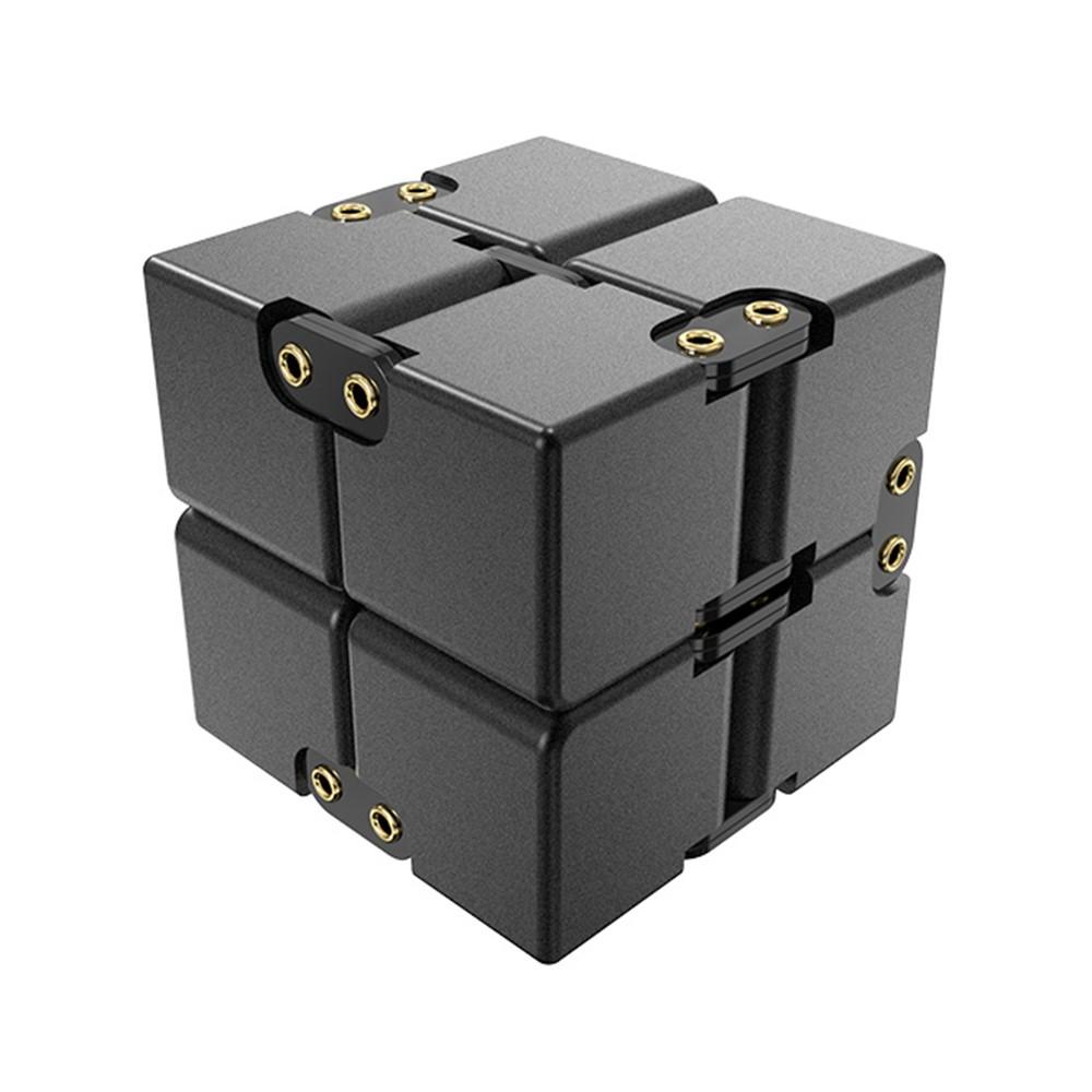 Fidget Toy Stress Avslappning Infinite Cube Flip Kub Svart