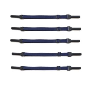 Ögonsnoddar för vuxna 5-pack i blått med justerbar längd och halkskydd, kompatibelt med glasögon Blue