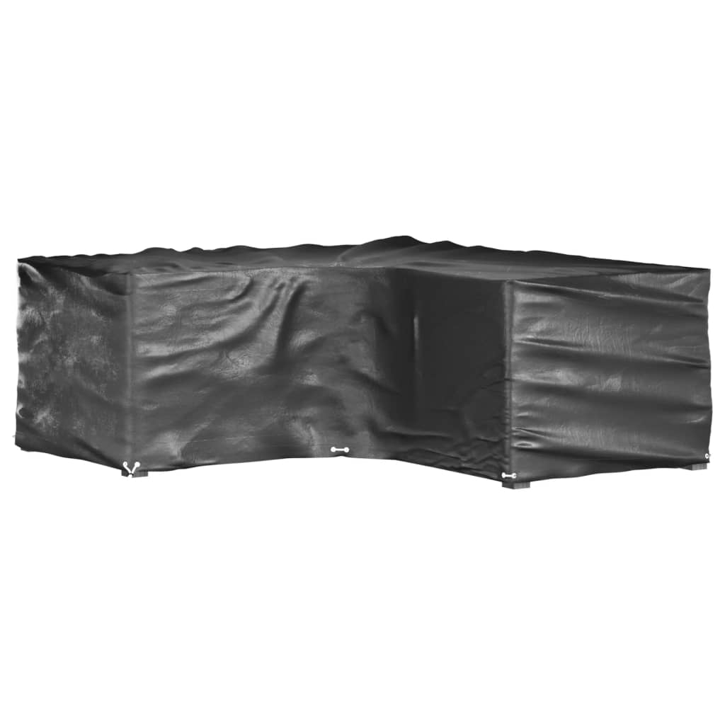 vidaXL Överdrag för utemöbler 12 ölj. 185x185x70 cm L-format