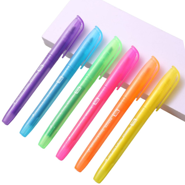 Highlighters 6-pack – färgglada markeringspennor för skola & kontor
